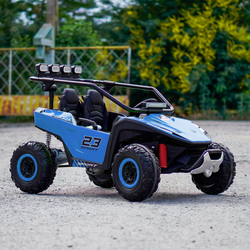 UTV electric pentru 2 copi, Kinderauto Vector Dune-Buggy, 300W, 24V, echipare premium, albastru [5]