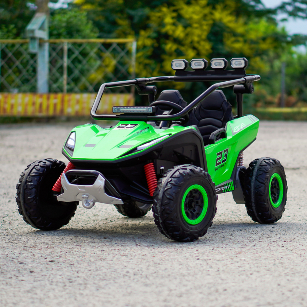 UTV electric pentru 2 copi, Kinderauto Vector Dune-Buggy, 300W, 24V, echipare premium, verde [10]