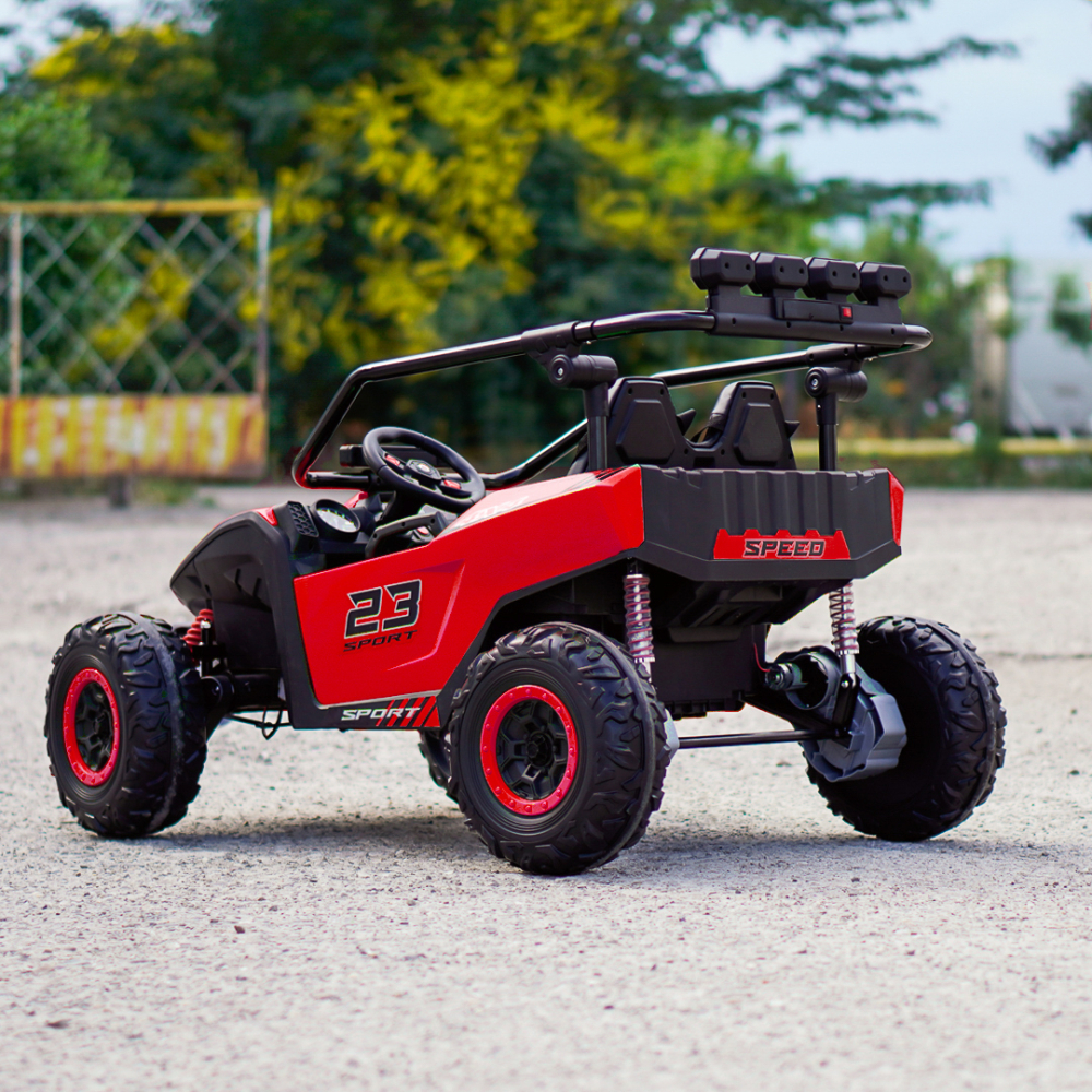 UTV electric pentru 2 copii Kinderauto Vector V2 Dune-Buggy, 220W, 12V, roti moi, scaun tapitat, echipat premium [9]
