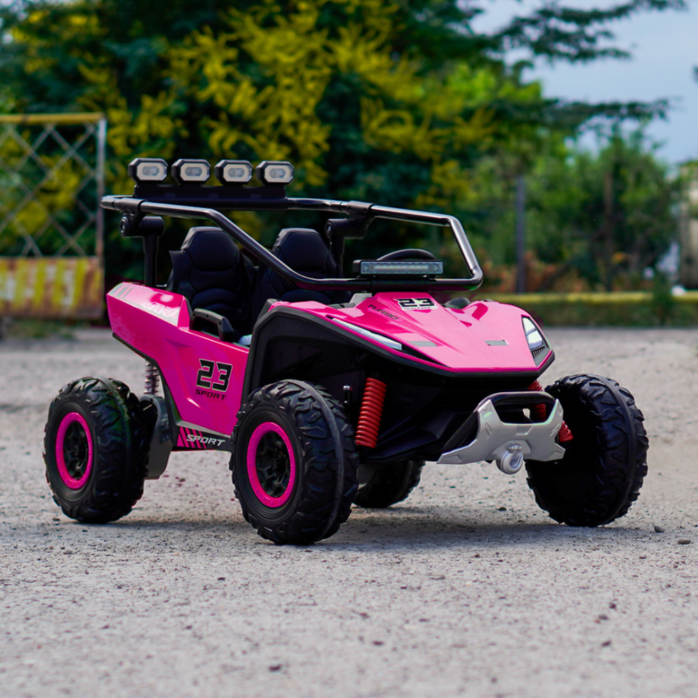 UTV electric pentru 2 copii Kinderauto Vector V2 Dune-Buggy, 220W, 12V, roti moi, scaun tapitat, echipat premium [4]