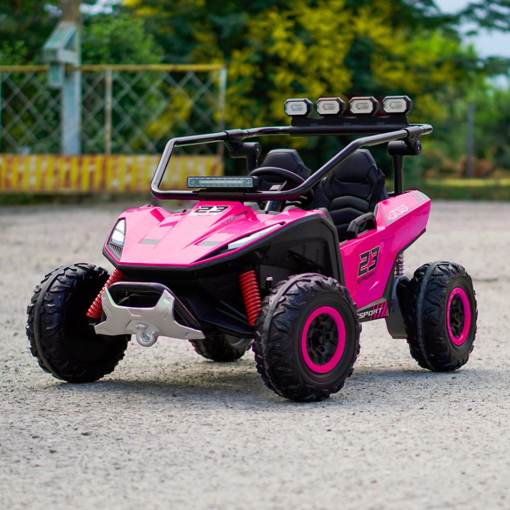 UTV electric pentru 2 copii Kinderauto Vector V2 Dune-Buggy, 220W, 12V, roti moi, scaun tapitat, echipat premium [2]
