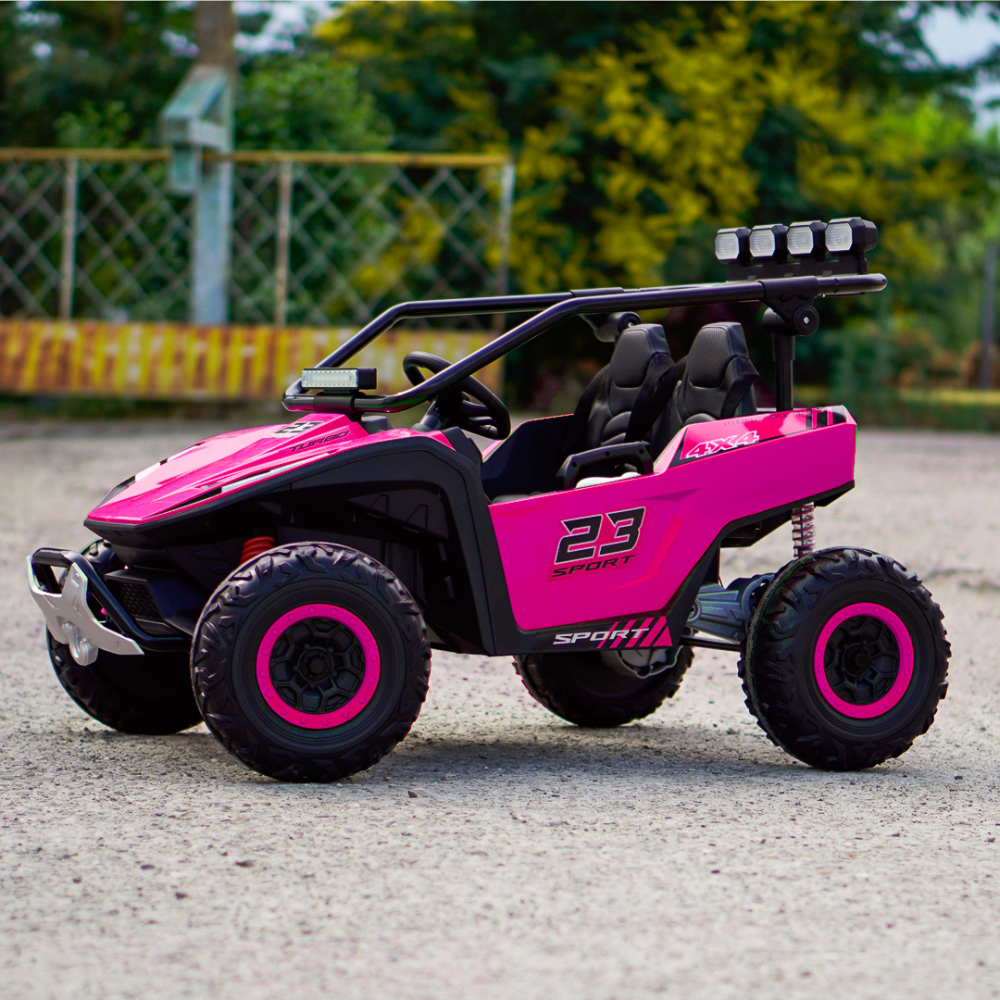 UTV electric pentru 2 copii Kinderauto Vector V2 Dune-Buggy, 220W, 12V, roti moi, scaun tapitat, echipat premium [10]