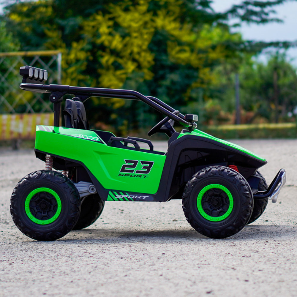 UTV electric pentru 2 copii Kinderauto Vector V2 Dune-Buggy, 220W, 12V, roti moi, scaun tapitat, echipat premium [6]
