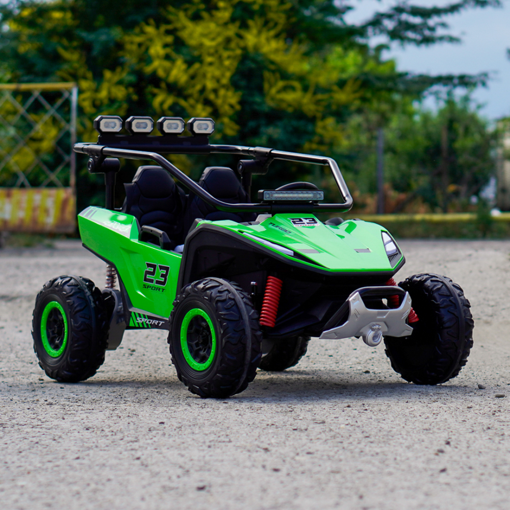 UTV electric pentru 2 copii Kinderauto Vector V2 Dune-Buggy, 220W, 12V, roti moi, scaun tapitat, echipat premium [4]