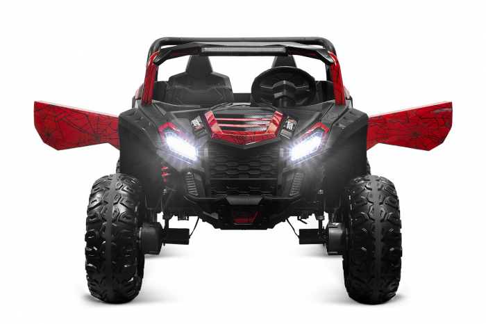 UTV electric pentru 2 copii, Racing 300W 4x4 24V cu ROTI MOI #Red Spyder [6]