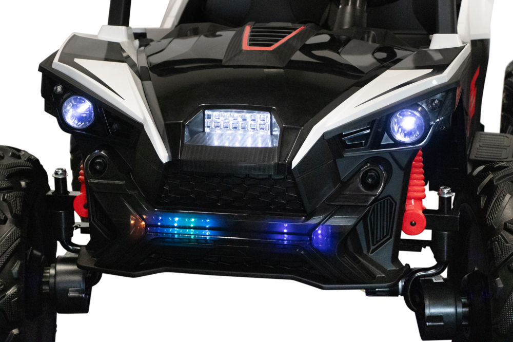 UTV electric cu 2 locuri Kinderauto Monster, tractiune 4x4, 300W, 24V, roti moi EVA, negru [6]