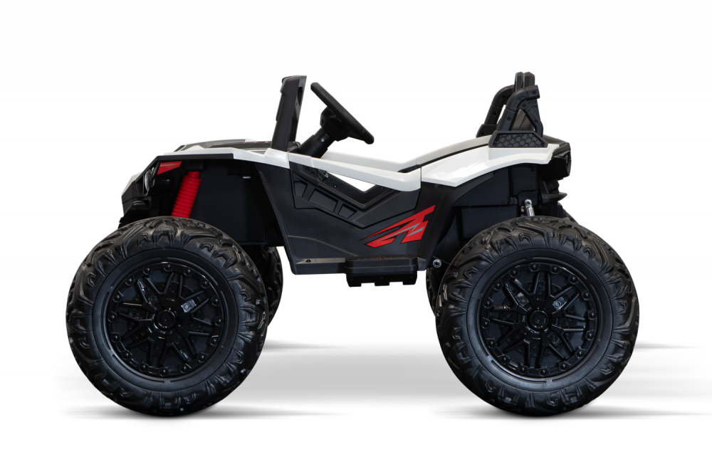 UTV electric pentru 2 copii, Kinderauto Monster 4x4, 300W, 24V, ROTI MOI, culoare alba [3]