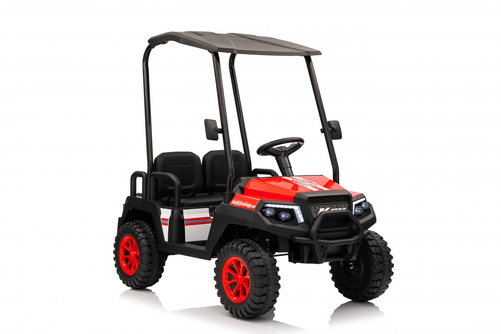 UTV electric pentru 4 copii, Kinderauto Golf-Kart 400W 24V 7Ah, cu roti moi, culoare rosie [5]