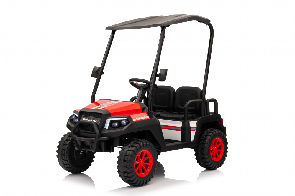 UTV electric pentru 4 copii, Kinderauto Golf-Kart 400W 24V 7Ah, cu roti moi, culoare rosie [3]