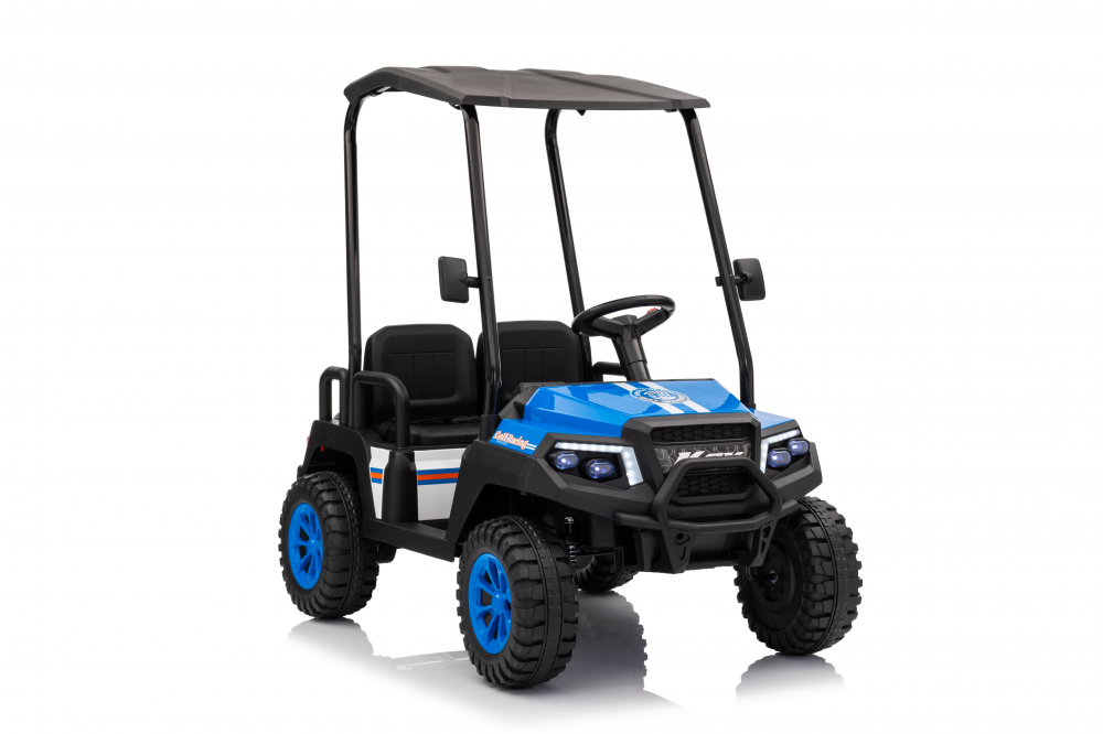 UTV electric pentru 4 copii, Kinderauto Golf-Kart 400W 24V 7Ah, cu roti moi, culoare albastra [4]