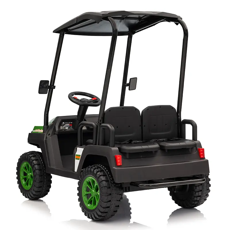 UTV electric pentru 4 copii, Kinderauto Golf-Kart 4x4 220W 12V cu roti moi, verde [5]