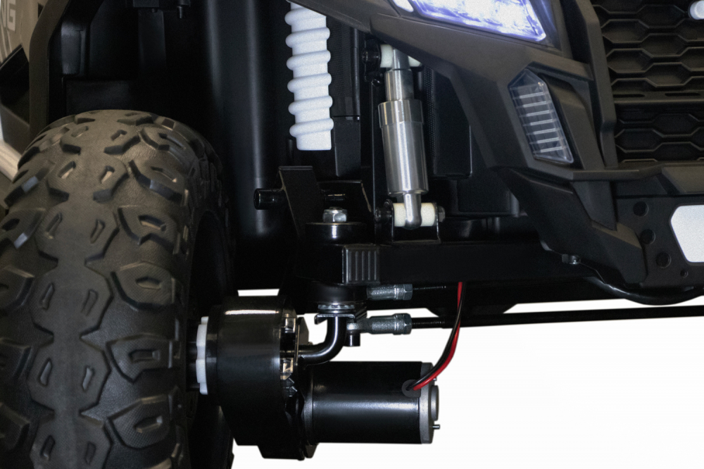 UTV electric pentru copii, 4 locuri, Kinderauto Racing 600W, 24V 14Ah, premium, roti moi EVA, scaun tapitat, galben [24]