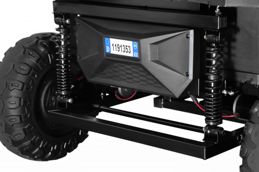 UTV electric pentru copii, 4 locuri, Kinderauto Racing 600W, 24V 14Ah, premium, roti moi EVA, scaun tapitat, galben [23]