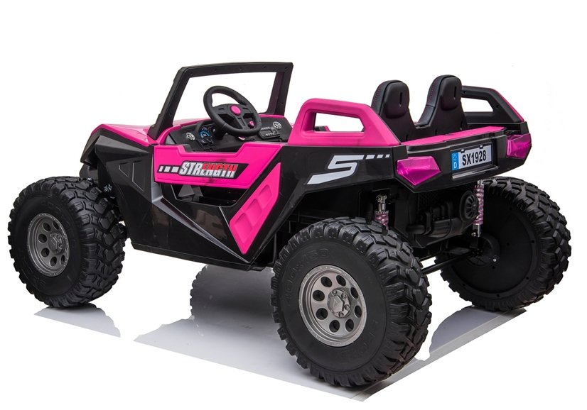 UTV electric pentru copii BJX1928, 400W, 24V, roz [2]
