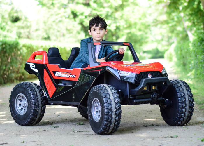 UTV electric pentru copii BJX1928, 400W, 24V, rosu [2]