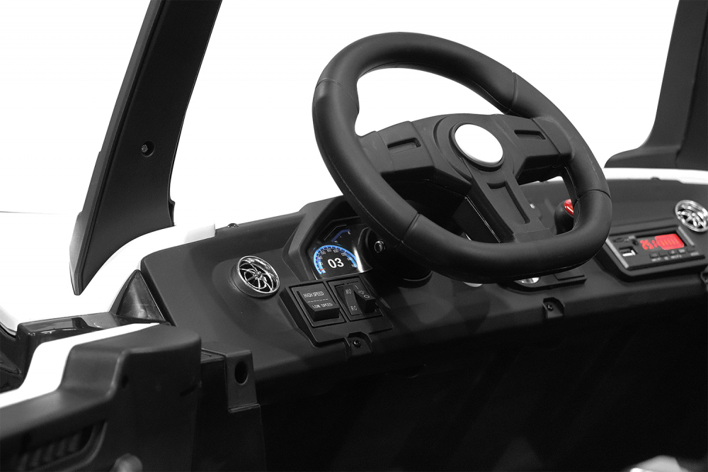 UTV electric pentru copii BJX1928, 400W, 24V, alb [9]