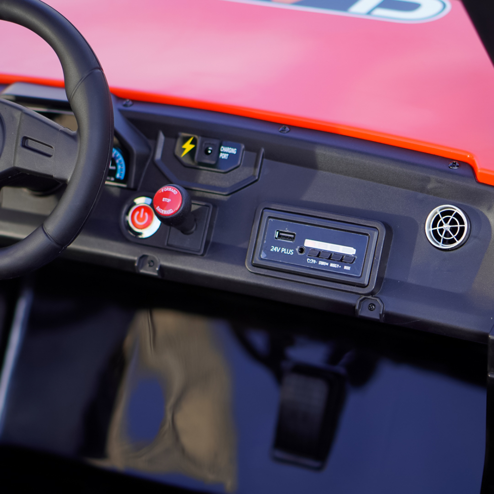 UTV electric pentru copii BJX1928, 300W, 24V, rosu [17]