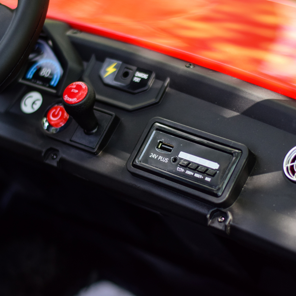 UTV electric pentru copii BJX1928, 300W, 24V, rosu [9]