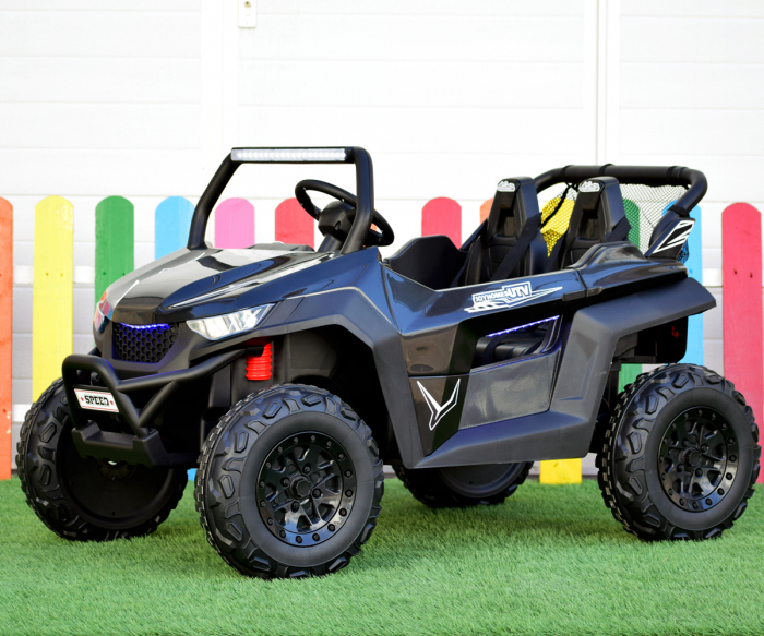 UTV electric pentru copii cu 2 locuri, Kinderauto BJS612, 90W 12V, bluetooth, amortizoare fata/spate, culoare Negru [5]