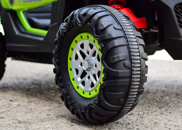 UTV electric de politie pentru copii XB2118, 4x4, 220W, 12V, verde [11]