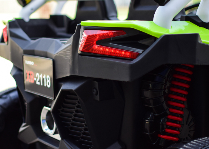 UTV electric de politie pentru copii XB2118, 4x4, 220W, 12V, verde [16]