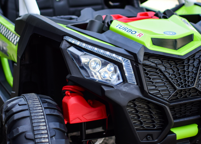 UTV electric de politie pentru copii XB2118, 4x4, 220W, 12V, verde [14]