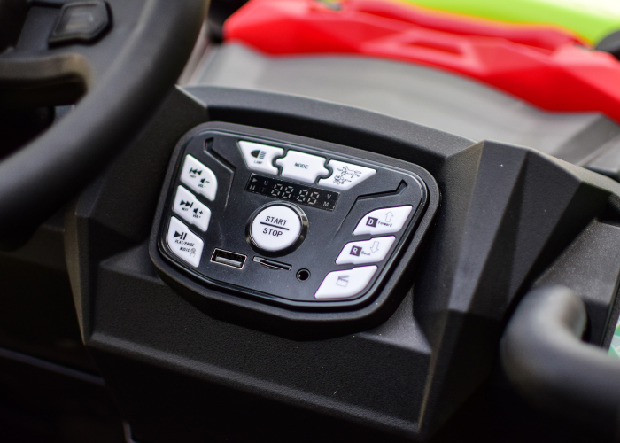 UTV electric de politie pentru copii XB2118, 4x4, 220W, 12V, verde [13]