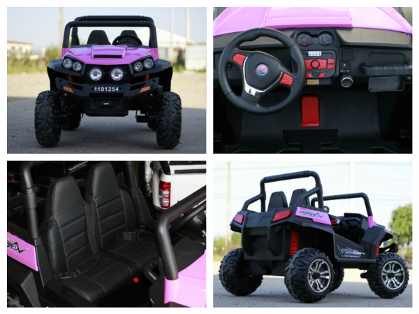 UTV electric Golf Kart pentru copii, roz, premium [7]