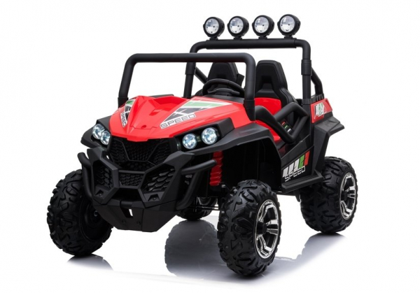 UTV electric pentru copii Golf-Kart S2588, 4 motoare, roti moi, scaun dublu tapitat 180W PREMIUM #Rosu [11]