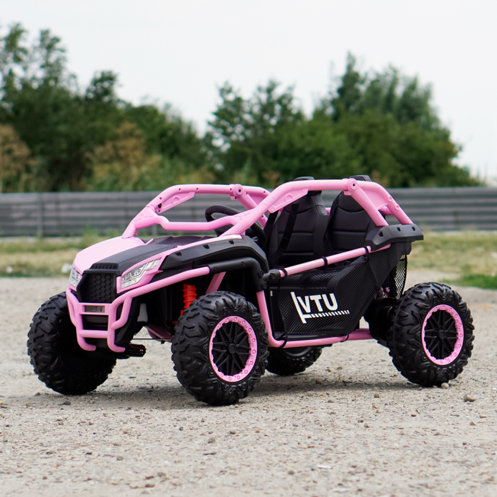 UTV electric pentru copii Kinderauto Dune-Buggy SPORT, 2 locuri, 800W, roz [10]