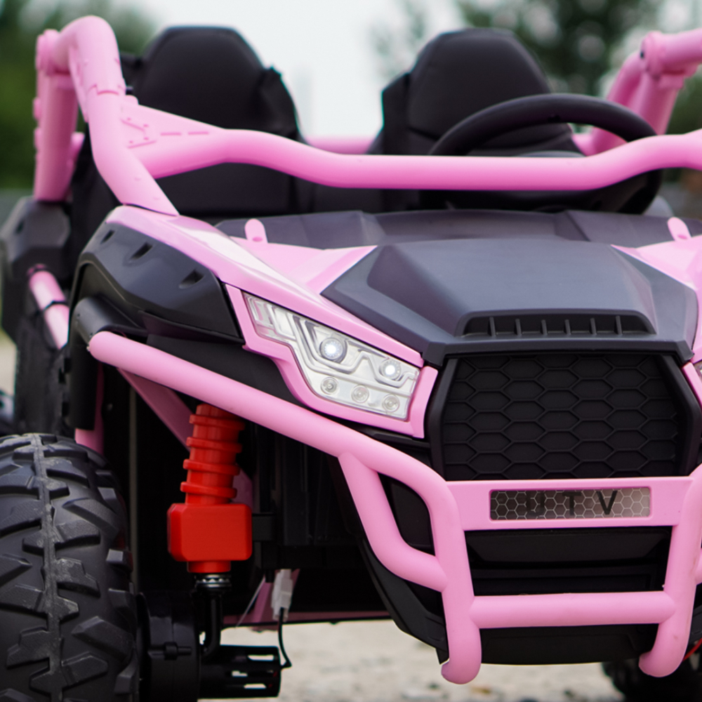UTV electric pentru copii Kinderauto Dune-Buggy SPORT, 2 locuri, 800W, roz [12]
