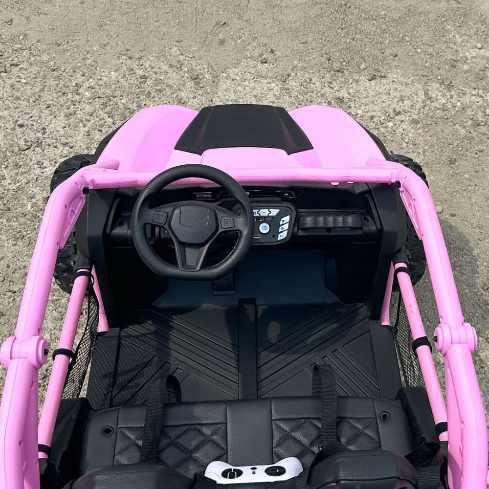 UTV electric pentru copii Kinderauto Dune-Buggy SPORT, 2 locuri, 800W, roz [15]