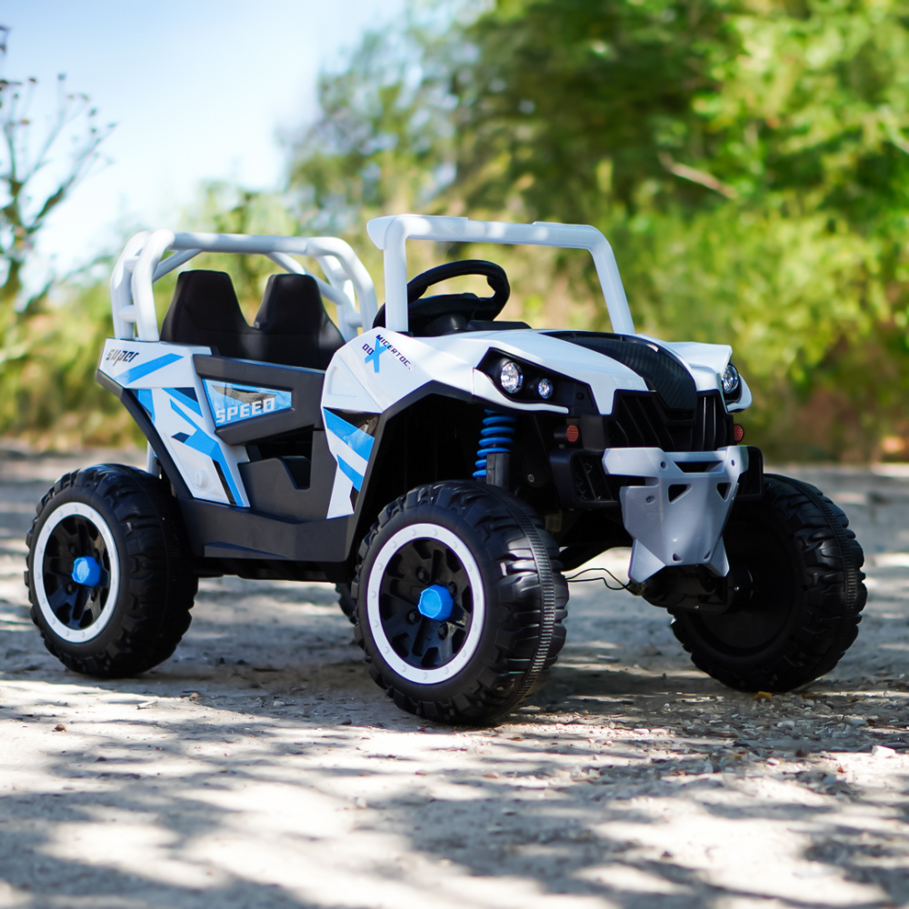 UTV electric pentru copii, Kinderauto RSR, alb [9]