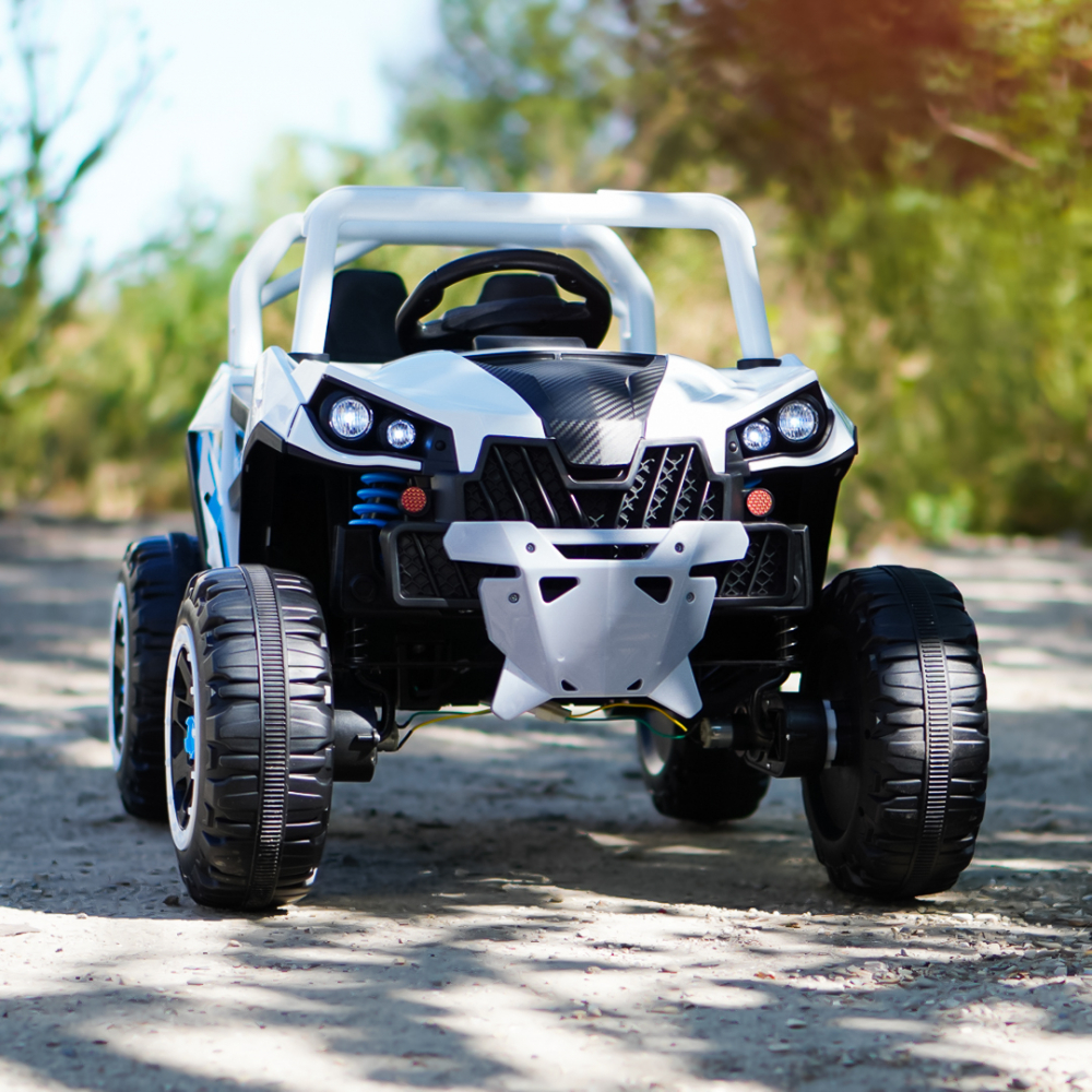 UTV electric pentru copii, Kinderauto RSR, alb [10]