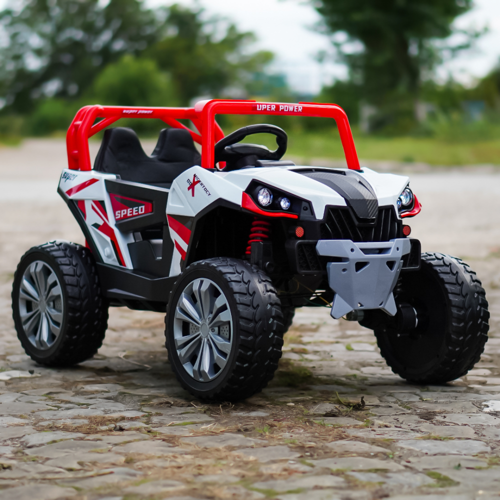 UTV electric pentru copii, Kinderauto RSR rosu cu alb [11]
