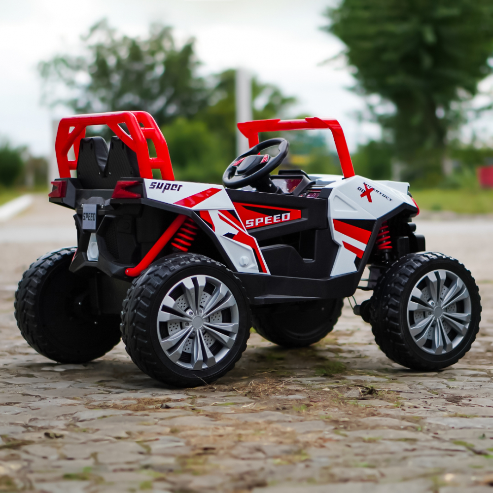 UTV electric pentru copii, Kinderauto RSR rosu cu alb [9]