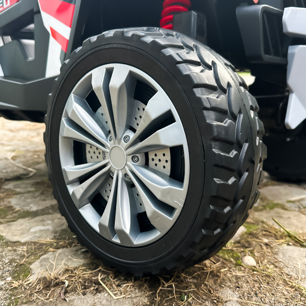 UTV electric pentru copii, Kinderauto RSR rosu cu alb [13]