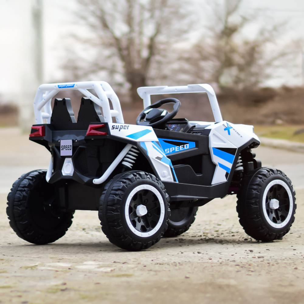 UTV electric pentru copii, Kinderauto RSR, alb [6]