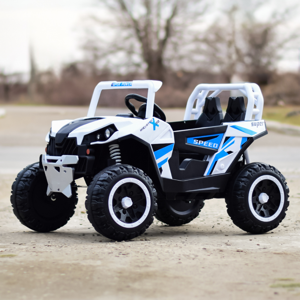 UTV electric pentru copii, Kinderauto RSR, alb [9]