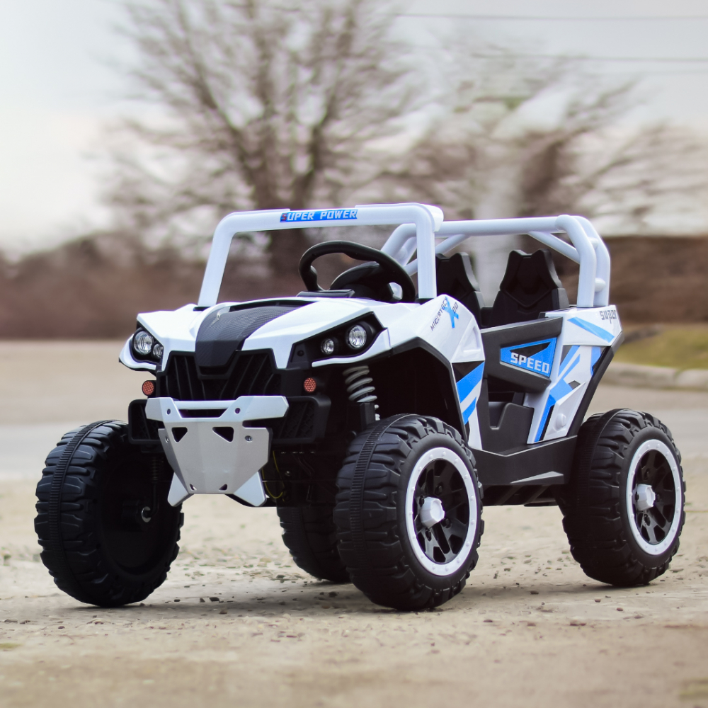 UTV electric pentru copii, Kinderauto RSR, alb [2]