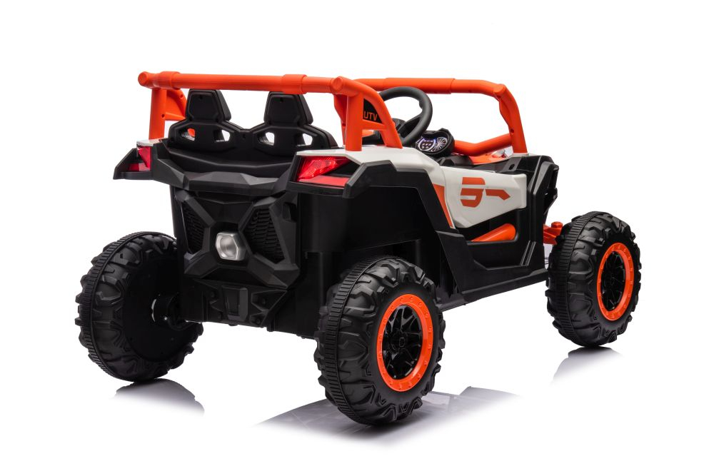 Kinderauto Warrior, UTV electric pentru copii, 4x4, 120W, 12V 7Ah, roti moi Premium, culoare portocalie [23]