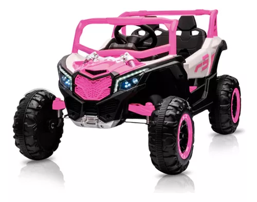UTV electric pentru copii, Kinderauto Warrior, 4x4, 120W, 12V 7Ah, echipare Premium, culoare roz