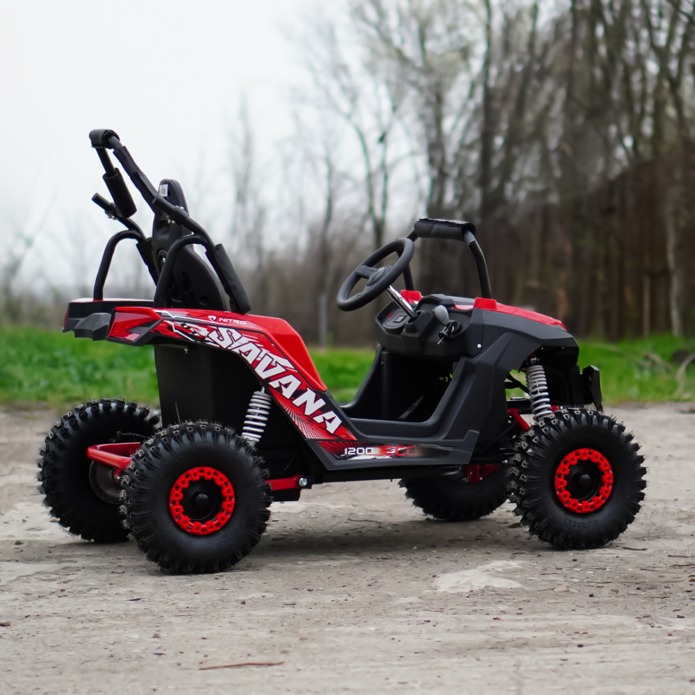 UTV electric pentru copii NITRO GoKid Savana 1200W 48V #Rosu [6]