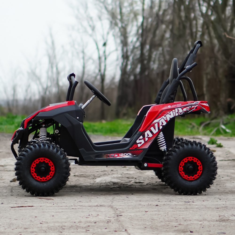 UTV electric pentru copii NITRO GoKid Savana 1200W 48V #Rosu [7]