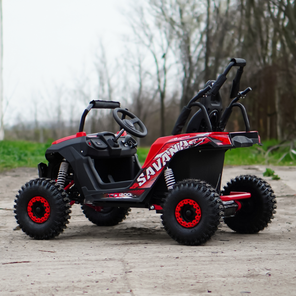UTV electric pentru copii NITRO GoKid Savana 1200W 48V #Rosu [8]