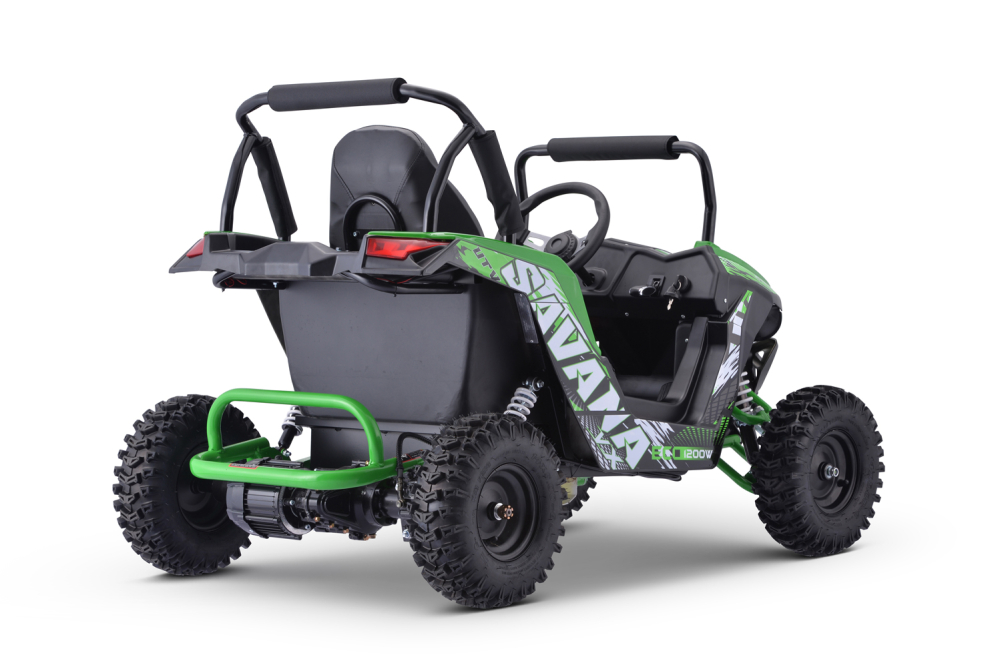 UTV electric pentru copii NITRO GoKid Savana 1200W 48V cu diferential, culoare Verde [2]