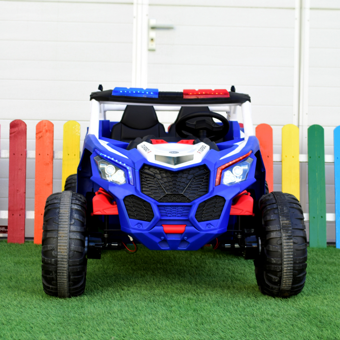 UTV electric copii Police XB2118, 4x4, 220W, 12V, albastru [2]