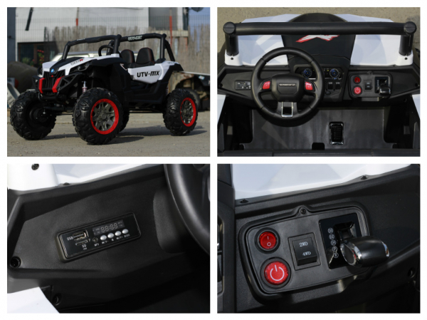UTV electric Rocker Premium 4x4 140W 12V #Alb [10]