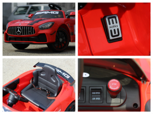 Masinuta copii electrica Mercedes GT-R AMG, rosie, 2x25W [6]