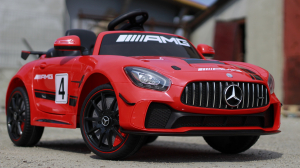 Masinuta copii electrica Mercedes GT-R AMG, rosie, 2x25W [3]